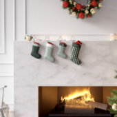 Moderne geometrisch blaue Weihnachtsbaumgrafik Kleiner Weihnachtsstrumpf