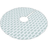 Moderne geometrisch blaue Weihnachtsbaumgrafik Polyester Weihnachtsbaumdecke (Schrägansicht)