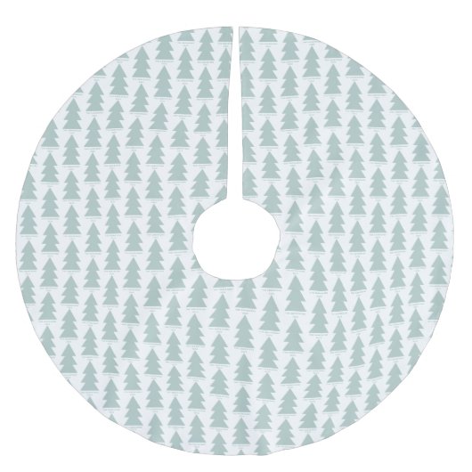 Moderne geometrisch blaue Weihnachtsbaumgrafik Polyester Weihnachtsbaumdecke (Vorderseite)