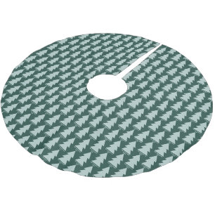 Moderne geometrisch blaue Weihnachtsbaumgrafik Polyester Weihnachtsbaumdecke