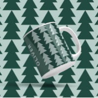 Moderne geometrisch blaugrüne Weihnachtsbaumgrafik