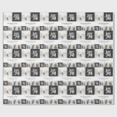 Moderne geometrisch fröhliche Typografie Foto Weih Geschenkpapier (Flach)