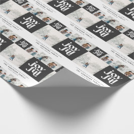 Moderne geometrisch fröhliche Typografie Foto Weih Geschenkpapier