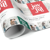 Moderne geometrisch fröhliche Typografie Foto Weih Geschenkpapier (Rolleneckpunkt)