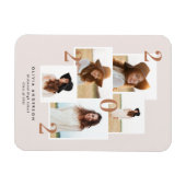 Moderne, geometrisch geometrische Terrakotta mit m Magnet (Horizontal)