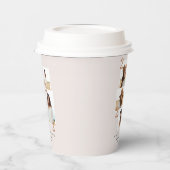 Moderne, geometrisch geometrische Terrakotta mit m Pappbecher (Links)