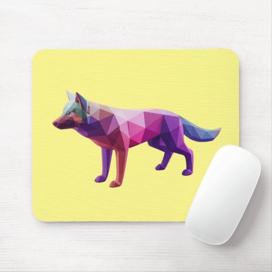 Moderne, geometrisch geometrische Wolf-Gartenkunst Mousepad (Mit Mouse)