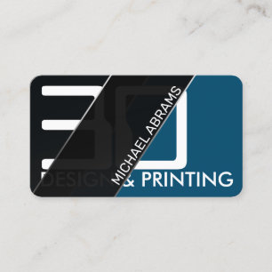 Moderne, geometrisch transparente blaue Visitenkar Visitenkarte