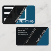 Moderne, geometrisch transparente blaue Visitenkar Visitenkarte (Vorne/Hinten)