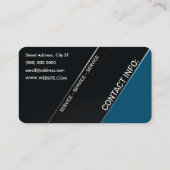 Moderne, geometrisch transparente blaue Visitenkar Visitenkarte (Rückseite)