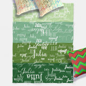 Moderne geometrische 4 Farbtöne eines grünen Namen Fleecedecke