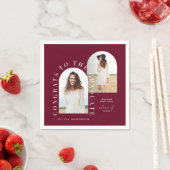 Moderne geometrische Abschluss mit mehreren Fotos Serviette (Beispiel)