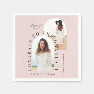 Moderne geometrische Abschluss mit mehreren Fotos Serviette