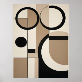 Moderne geometrische Abstrakt-Overlap Art Poster