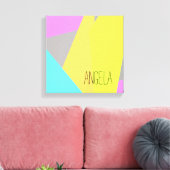moderne geometrische abstrakte Addition einer Name Leinwanddruck (Insitu (Wohnzimmer))