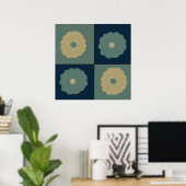 Moderne geometrische abstrakte Boho-Formen aus der Poster (Heimbüro)