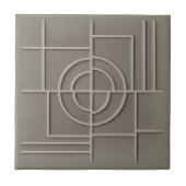Moderne geometrische abstrakte Fliese #29 Warmgrau (Vorderseite)