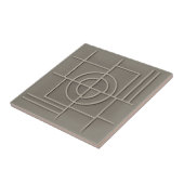 Moderne geometrische abstrakte Fliese #29 Warmgrau (Seite)
