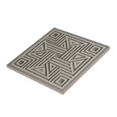 Moderne geometrische abstrakte Fliese #30 Warmgrau (Seite)