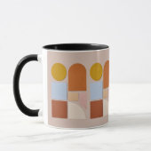 Moderne geometrische abstrakte Kaffeetasse (Links)