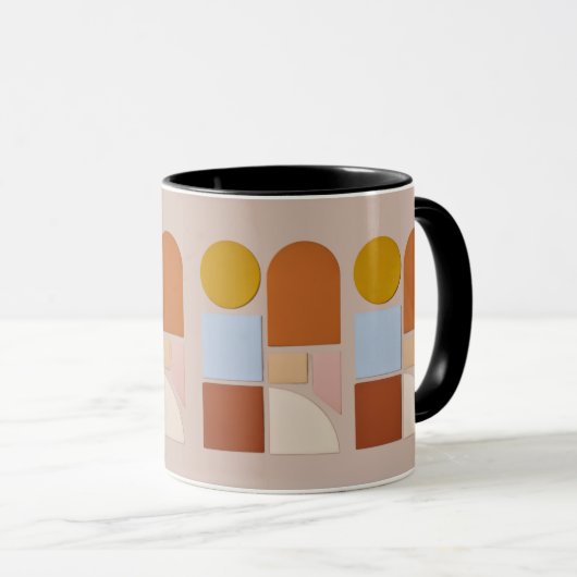 Moderne geometrische abstrakte Kaffeetasse (VorderseiteRechts)