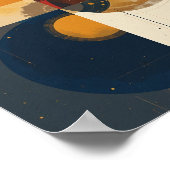 Moderne geometrische Abstrakte Kunst - Bauhaus Ins Poster (Ecke)