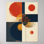 Moderne geometrische Abstrakte Kunst - Bauhaus Ins Poster (Vorne)