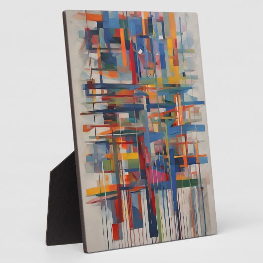 Moderne geometrische Abstrakte Kunst Fotoplatte (Seite)