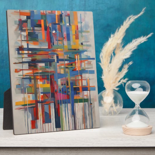 Moderne geometrische Abstrakte Kunst Fotoplatte (Seite)