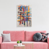 Moderne geometrische Abstrakte Kunst Leinwanddruck (Insitu (Wohnzimmer))