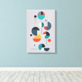 Moderne geometrische Abstrakte Kunst - Minimalisti Leinwanddruck (Insitu (Holzboden))