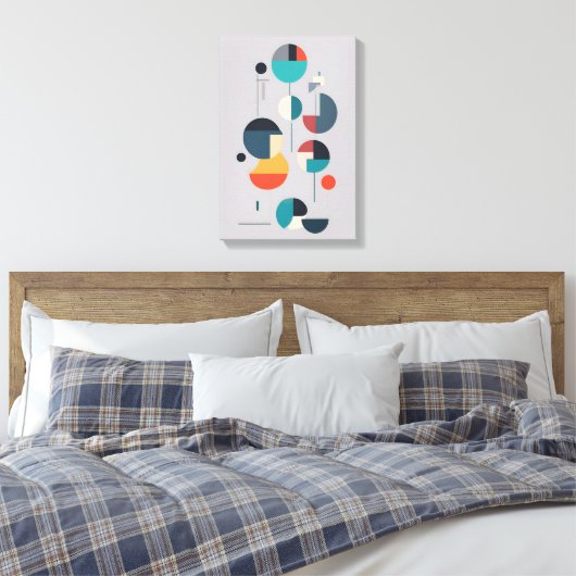 Moderne geometrische Abstrakte Kunst - Minimalisti Leinwanddruck (Insitu (Schlafzimmer))