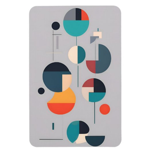 Moderne geometrische Abstrakte Kunst - Minimalisti Magnet (Vertikal)