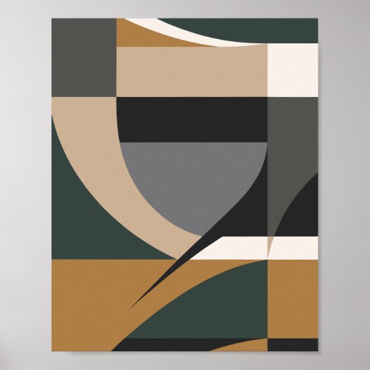 Moderne geometrische Abstrakte Kunst Poster (Vorne)