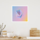 Moderne geometrische Abstrakte Kunst Poster (Küche)