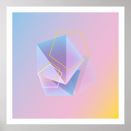 Moderne geometrische Abstrakte Kunst Poster (Vorne)