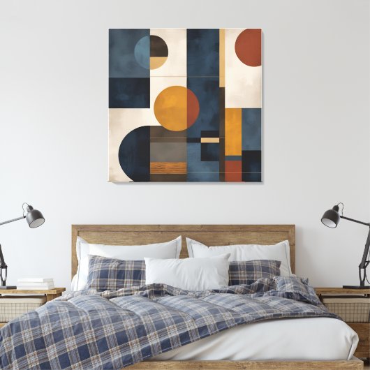 Moderne geometrische Abstrakte Leinwand - Ins. (Insitu (Schlafzimmer))