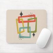 Moderne geometrische Abstrakte Mitte des Jahrhunde Mousepad (Mit Mouse)