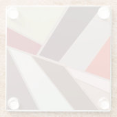 Moderne geometrische Abstrakte Mosaik, Braun und O Glasuntersetzer (Rückseite)