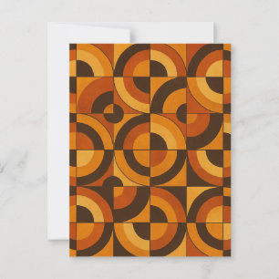 Moderne geometrische abstrakte Muster des mittlere Postkarte