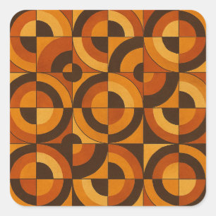 Moderne geometrische abstrakte Muster des mittlere Quadratischer Aufkleber