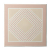 Moderne geometrische abstrakte Pat#11 Roségold ID1 Fliese (Vorderseite)