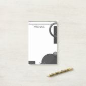 Moderne geometrische Abstrakte Personalisierte Bez Post-it Klebezettel (Auf Schreibtisch)