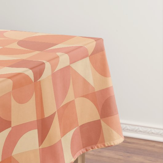 Moderne geometrische abstrakte Pfirsich- und Terra Tischdecke (Beispiel)