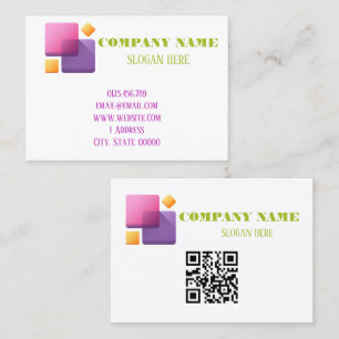 Moderne geometrische abstrakte QR-Code professione Visitenkarte