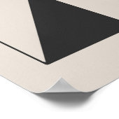 Moderne geometrische Abstrakte Schwarz-Weiß-Kunst Poster (Ecke)