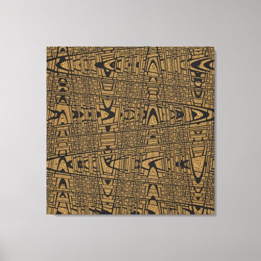 Moderne geometrische Abstrakte Welle Leinwanddruck (Vorderseite)