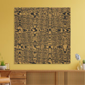 Moderne geometrische Abstrakte Welle Leinwanddruck (Insitu (Wohnzimmer))