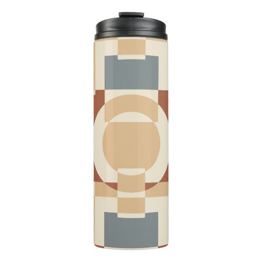 Moderne geometrische Abstraktion der Mitte des Jah Thermosbecher (Vorderseite)