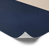 Moderne geometrische Abstraktion - Marine, Rust &  Poster (Ecke)